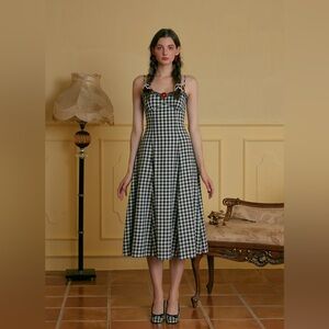 Lacemade Gigham midi dress NWT